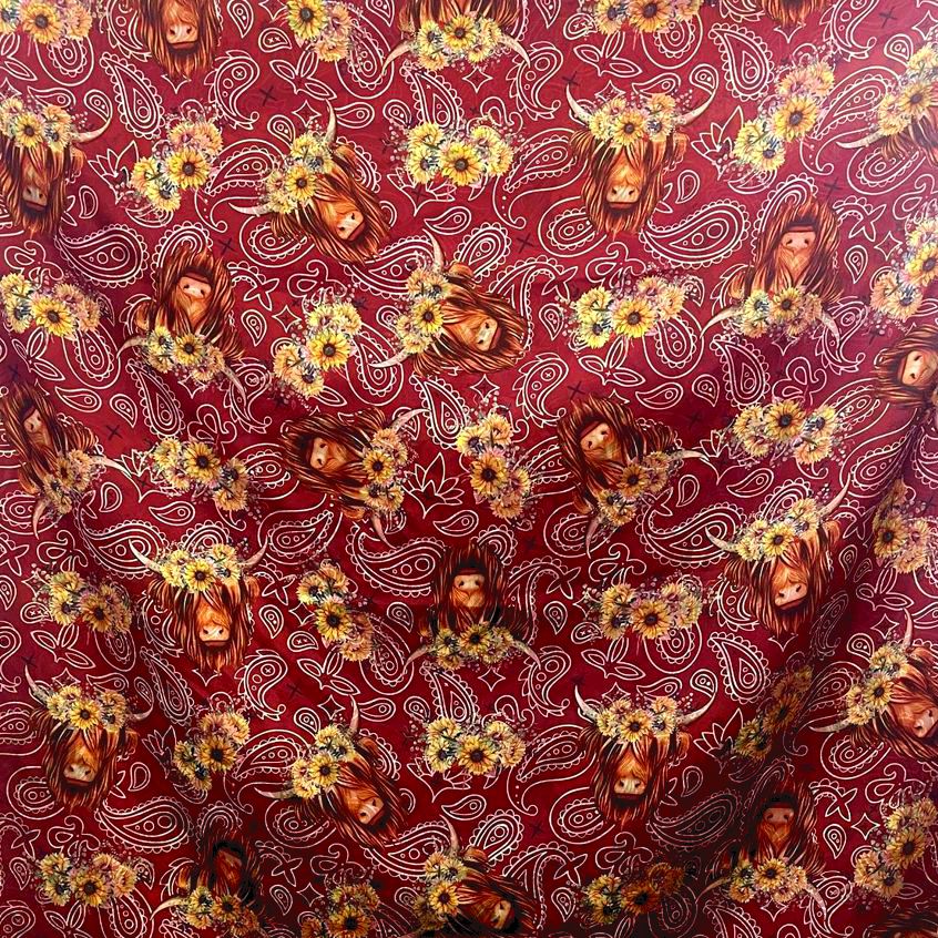 SALE - Howdy Highlander Silk Wild Rag Scarf