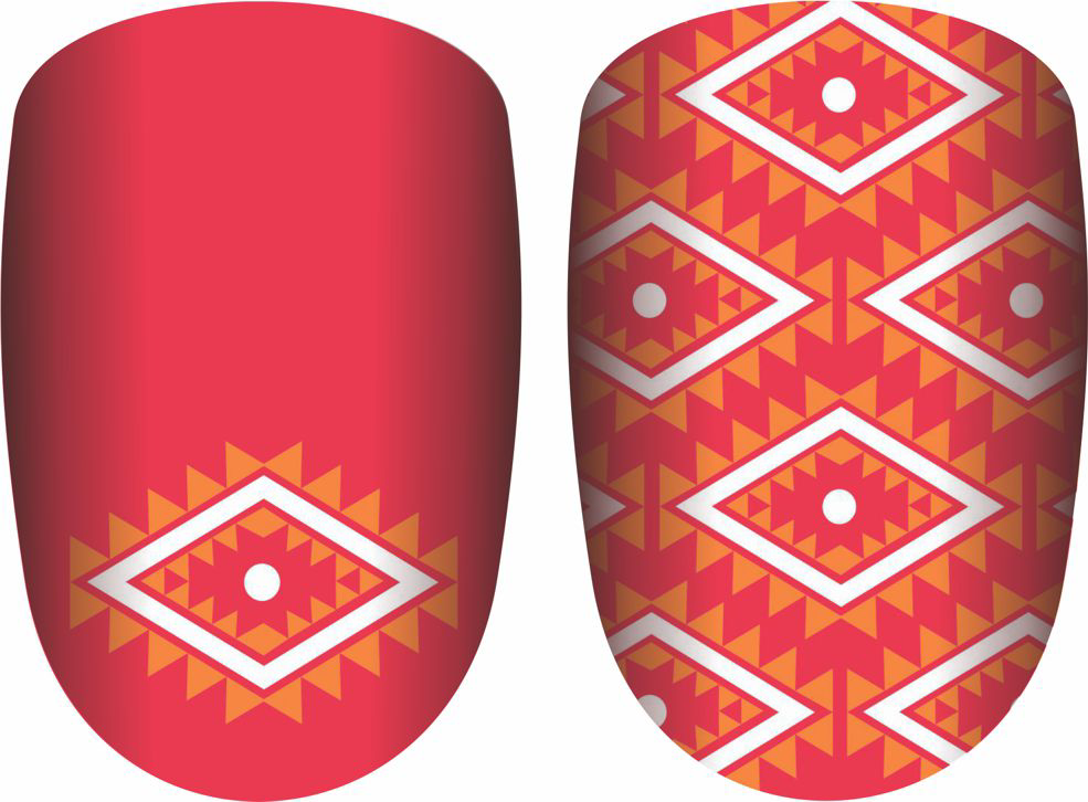 Sherbert Aztec Nail Polish Strips