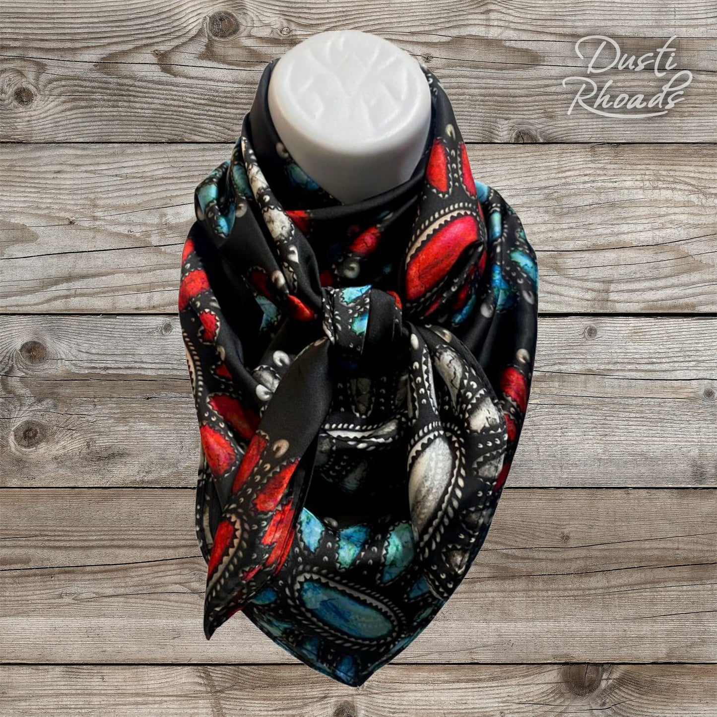 SALE - Spirit of the West Silk Wild Rag Scarf