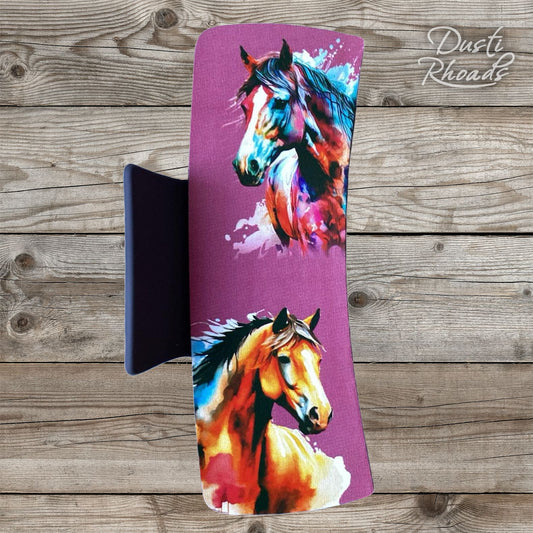 Painted Horses Hair Claw Clip