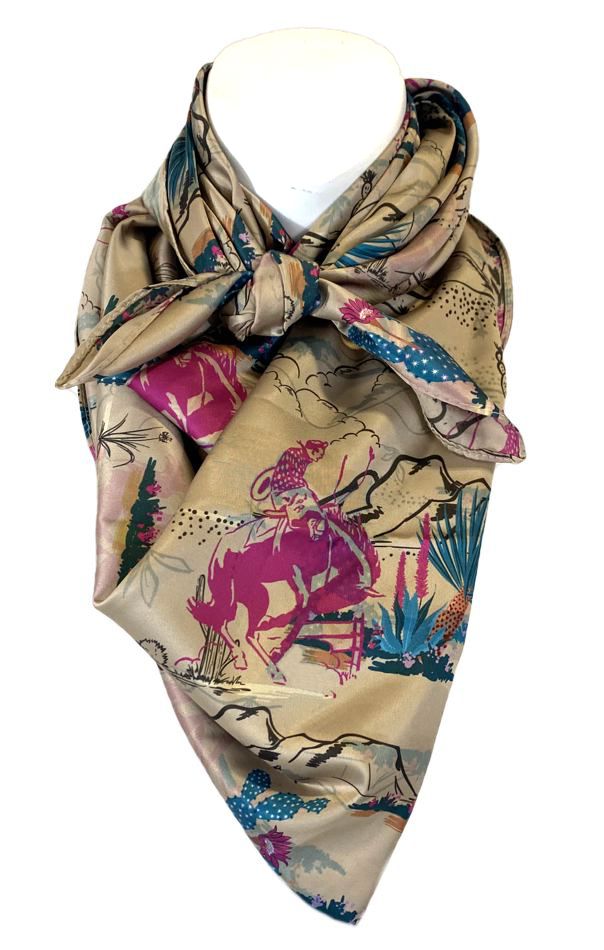 LAST CHANCE - Sarsaparilla Silk Wild Rag Scarf - Less than 15