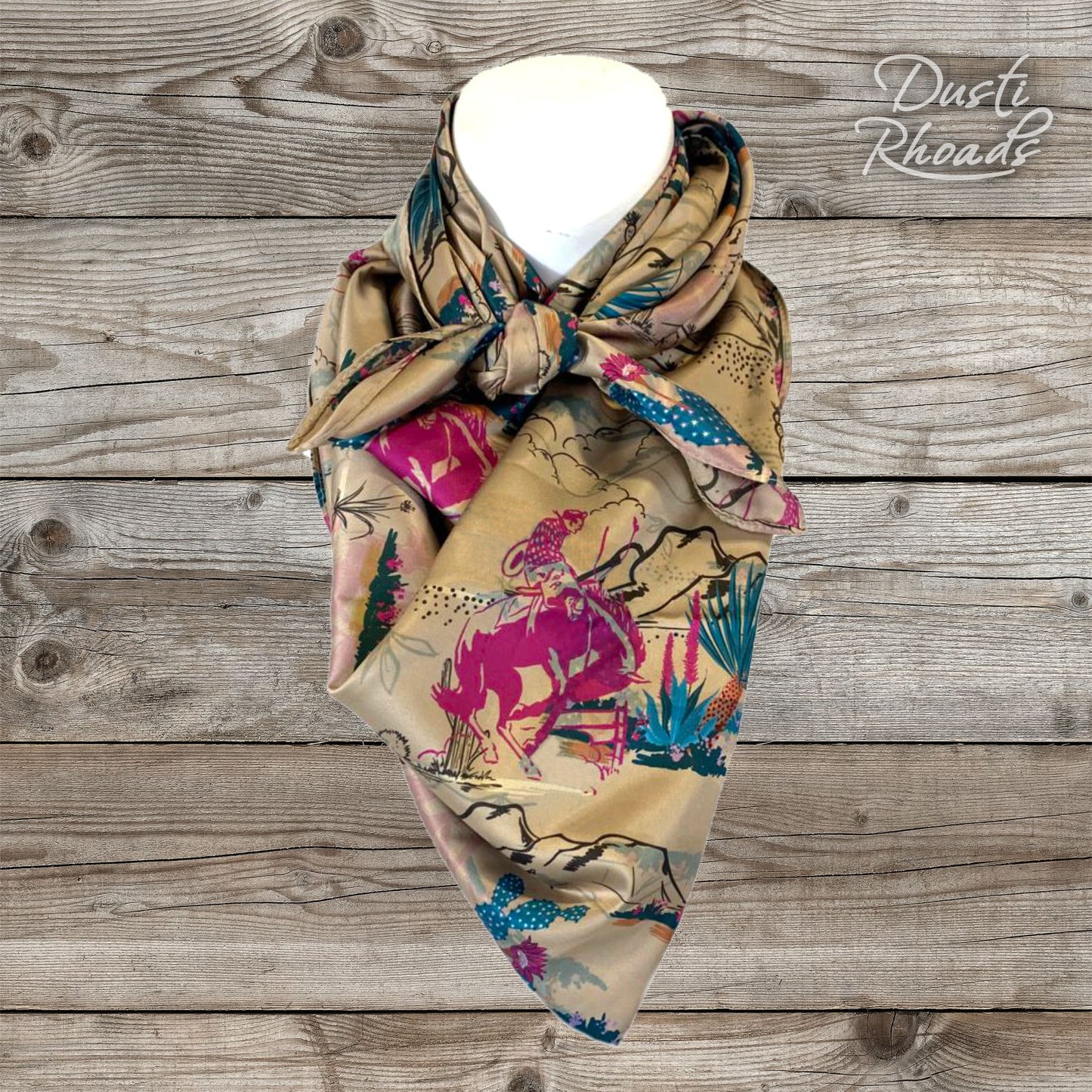 LAST CHANCE - Sarsaparilla Silk Wild Rag Scarf - Less than 15